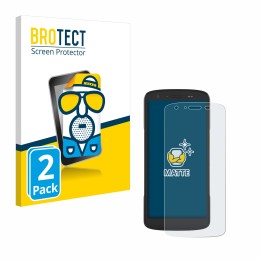 Vorderseite einer Produktverpackung mit dem Markenlogo BROTECT. Daneben ist das Gerät Zebra TC22 mit dem zugehörigen Displaysc