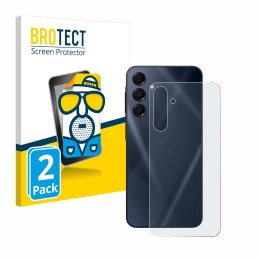 Vorderseite einer Produktverpackung mit dem Markenlogo BROTECT. Daneben ist das Gerät Samsung Galaxy A16 5G (Rückseite) mit de