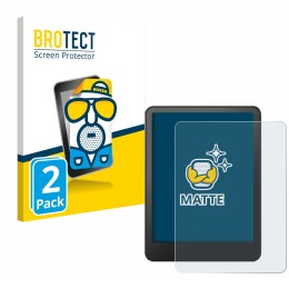 Vorderseite einer Produktverpackung mit dem Markenlogo BROTECT. Daneben ist das Gerät Amazon Kindle Paperwhite 2024 (12. Gen.)