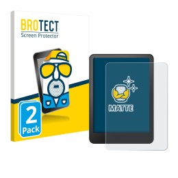 Vorderseite einer Produktverpackung mit dem Markenlogo BROTECT. Daneben ist das Gerät Amazon Kindle Paperwhite 2024 Signature 