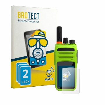 Vorderseite einer Produktverpackung mit dem Markenlogo BROTECT. Daneben ist das Gerät Talkpod N58 mit dem zugehörigen Displays