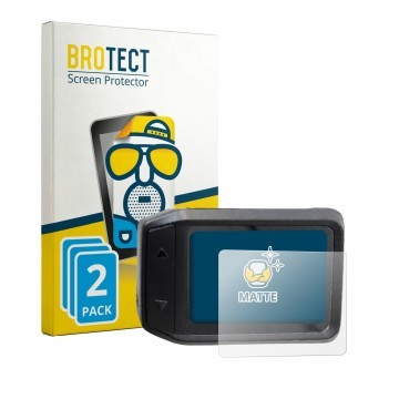 Face avant d’un emballage produit avec le logo de la marque BROTECT. À côté, l’appareil Decathlon Rockrider Ergo 900 est repré