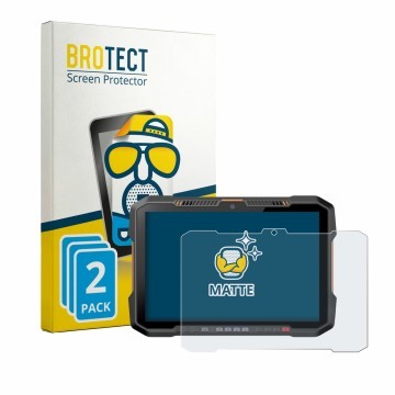 Vorderseite einer Produktverpackung mit dem Markenlogo BROTECT. Daneben ist das Gerät Newland Speedata SD100 Orion Plus mit de