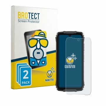 Parte frontale di una confezione del prodotto con il logo del marchio BROTECT. Accanto è raffigurato il dispositivo Ulefone Ru