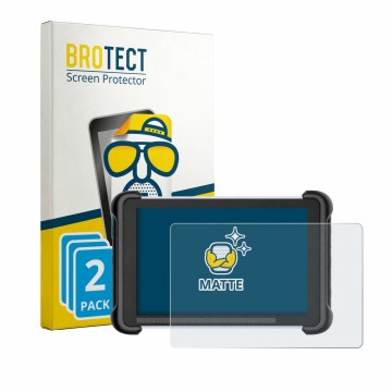 Vorderseite einer Produktverpackung mit dem Markenlogo BROTECT. Daneben ist das Gerät MUCAR 892BT mit dem zugehörigen Displays