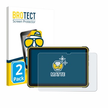 Vorderseite einer Produktverpackung mit dem Markenlogo BROTECT. Daneben ist das Gerät Ulefone RugKing Pad 2 Pro mit dem zugehö