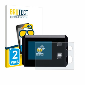 Front side of a product packaging with the brand logo BROTECT. Next to it is the device SkyRC MC5000 shown with the correspond