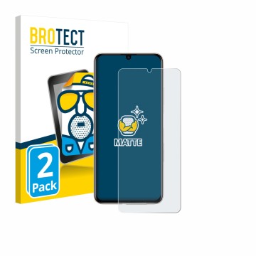Front side of a product packaging with the brand logo BROTECT. Next to it is the device Huawei Nova Y71 shown with the corresp