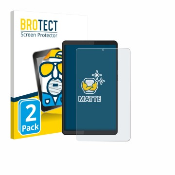 Face avant d’un emballage produit avec le logo de la marque BROTECT. À côté, l’appareil Barnes & Noble Nook Reading Tablet 8.7