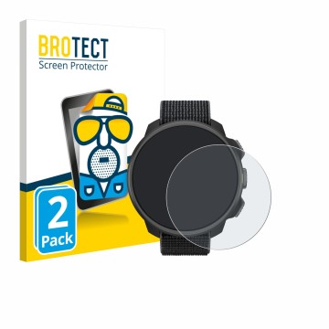 Parte frontal de un envase de producto con el logotipo de la marca BROTECT. Al lado se muestra el dispositivo Suunto Nautic S 