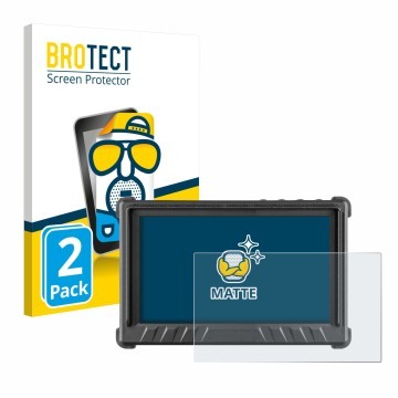 Face avant d’un emballage produit avec le logo de la marque BROTECT. À côté, l’appareil Desview P5 II 5.5