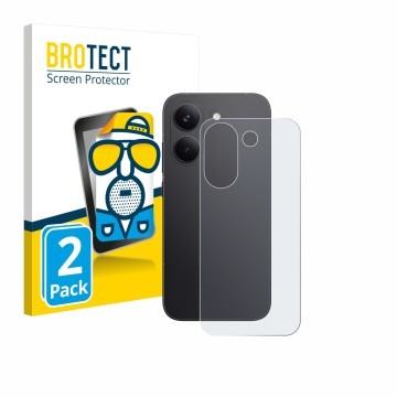 Parte frontal de un envase de producto con el logotipo de la marca BROTECT. Al lado se muestra el dispositivo Xiaomi Poco X8 P