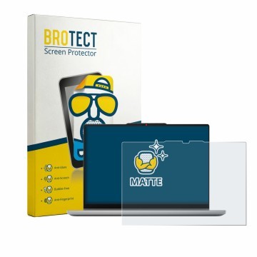 Parte frontal de un envase de producto con el logotipo de la marca BROTECT. Al lado se muestra el dispositivo Lenovo IdeaPad 5