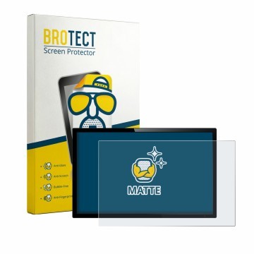 Parte frontal de un envase de producto con el logotipo de la marca BROTECT. Al lado se muestra el dispositivo con su protector