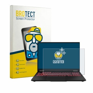 Face avant d’un emballage produit avec le logo de la marque BROTECT. À côté, l’appareil ASUS TUF Gaming F16 FX608 est représen