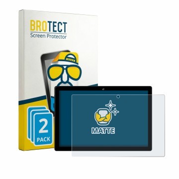 Front side of a product packaging with the brand logo BROTECT. Next to it is the device Crelander T40 10.1