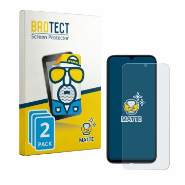 Vorderseite einer Produktverpackung mit dem Markenlogo BROTECT. Daneben ist das Gerät Redmi R70m 5G mit dem zugehörigen Displa