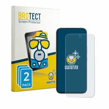 Parte frontal de un envase de producto con el logotipo de la marca BROTECT. Al lado se muestra el dispositivo Infinix Note 60 