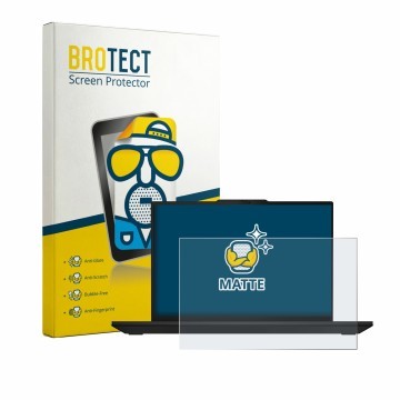 Front side of a product packaging with the brand logo BROTECT. Next to it is the device Lenovo ThinkPad T16 Gen 5 shown with t
