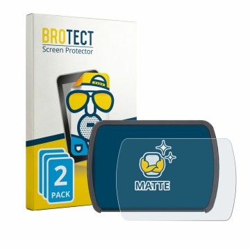 Vorderseite einer Produktverpackung mit dem Markenlogo BROTECT. Daneben ist das Gerät Motocaddy M7 Remote Electric Trolley 202