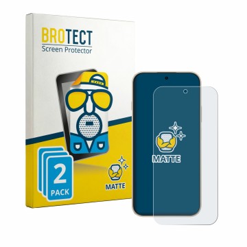 Front side of a product packaging with the brand logo BROTECT. Next to it is the device Huawei Enjoy 90 Pro Max shown with the