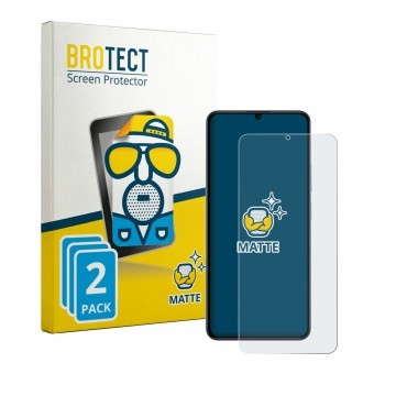 Vorderseite einer Produktverpackung mit dem Markenlogo BROTECT. Daneben ist das Gerät realme Note 80 mit dem zugehörigen Displ