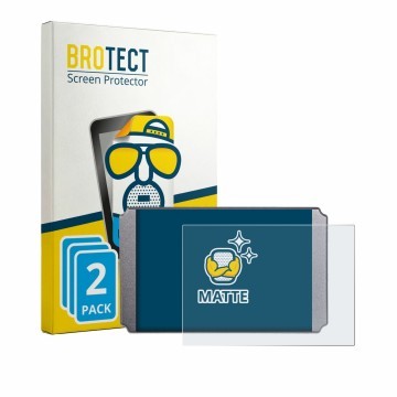Front side of a product packaging with the brand logo BROTECT. Next to it is the device Windmeile KT-LCD8H shown with the corr