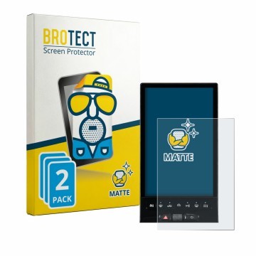 Front side of a product packaging with the brand logo BROTECT. Next to it is the device Citroen C5 Aircross Waterfall-Display 