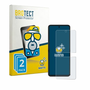 Parte frontale di una confezione del prodotto con il logo del marchio BROTECT. Accanto è raffigurato il dispositivo Motorola R