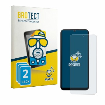 Face avant d’un emballage produit avec le logo de la marque BROTECT. À côté, l’appareil Hotwav A56 est représenté avec la prot