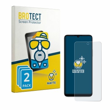 Front side of a product packaging with the brand logo BROTECT. Next to it is the device General Mobile GM 26 Pro 5G shown with