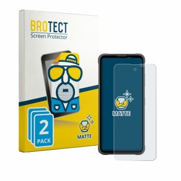 Front side of a product packaging with the brand logo BROTECT. Next to it is the device Blackview Fort 5 shown with the corres