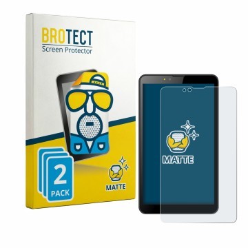 Vorderseite einer Produktverpackung mit dem Markenlogo BROTECT. Daneben ist das Gerät Brave BT7X1 mit dem zugehörigen Displays