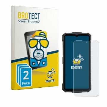 Vorderseite einer Produktverpackung mit dem Markenlogo BROTECT. Daneben ist das Gerät Doogee Fire 7 Pro mit dem zugehörigen Di