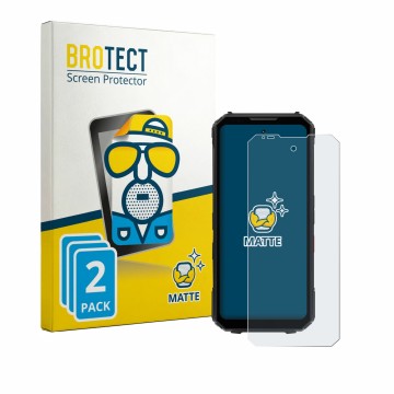 Front side of a product packaging with the brand logo BROTECT. Next to it is the device Doogee V Max LR shown with the corresp