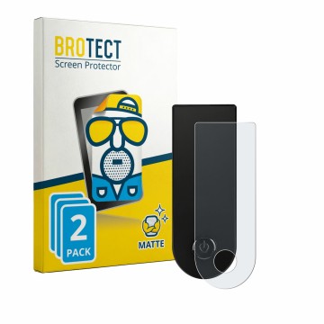 Front side of a product packaging with the brand logo BROTECT. Next to it is the device Xiaomi Electric Scooter 6 Lite shown w