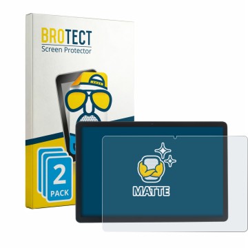 Parte frontal de un envase de producto con el logotipo de la marca BROTECT. Al lado se muestra el dispositivo Acepad A172 con 