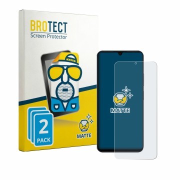 Front side of a product packaging with the brand logo BROTECT. Next to it is the device Blackview Wave 10C shown with the corr