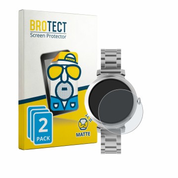 Face avant d’un emballage produit avec le logo de la marque BROTECT. À côté, l’appareil ZenWatch Lily 1.1
