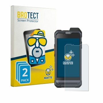 Vorderseite einer Produktverpackung mit dem Markenlogo BROTECT. Daneben ist das Gerät Hytera PNC460 mit dem zugehörigen Displa