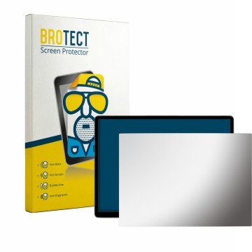 Front side of a product packaging with the brand logo BROTECT. Next to it is the device Tesla Model Y Juniper 16