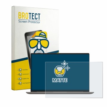 Front side of a product packaging with the brand logo BROTECT. Next to it is the device Honor MagicBook 16 2026 shown with the