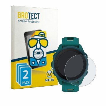 Vorderseite einer Produktverpackung mit dem Markenlogo BROTECT. Daneben ist das Gerät Garmin Forerunner 170 Music mit dem zuge