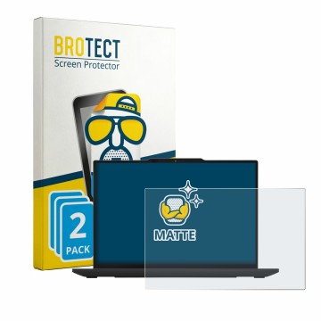 Parte frontale di una confezione del prodotto con il logo del marchio BROTECT. Accanto è raffigurato il dispositivo Lenovo Thi