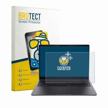Parte frontale di una confezione del prodotto con il logo del marchio BROTECT. Accanto è raffigurato il dispositivo Dell Pro 5