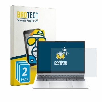 Parte frontal de un envase de producto con el logotipo de la marca BROTECT. Al lado se muestra el dispositivo HP EliteBook 8 G