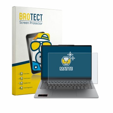 Parte frontale di una confezione del prodotto con il logo del marchio BROTECT. Accanto è raffigurato il dispositivo Lenovo Ide