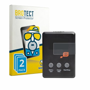 Parte frontal de un envase de producto con el logotipo de la marca BROTECT. Al lado se muestra el dispositivo Spektrum Smart C