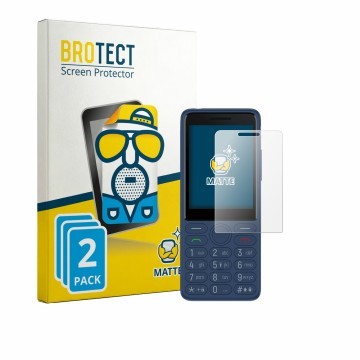 Parte frontal de un envase de producto con el logotipo de la marca BROTECT. Al lado se muestra el dispositivo TCL OneTouch 404