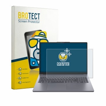 Parte frontal de un envase de producto con el logotipo de la marca BROTECT. Al lado se muestra el dispositivo Lenovo IdeaPad S